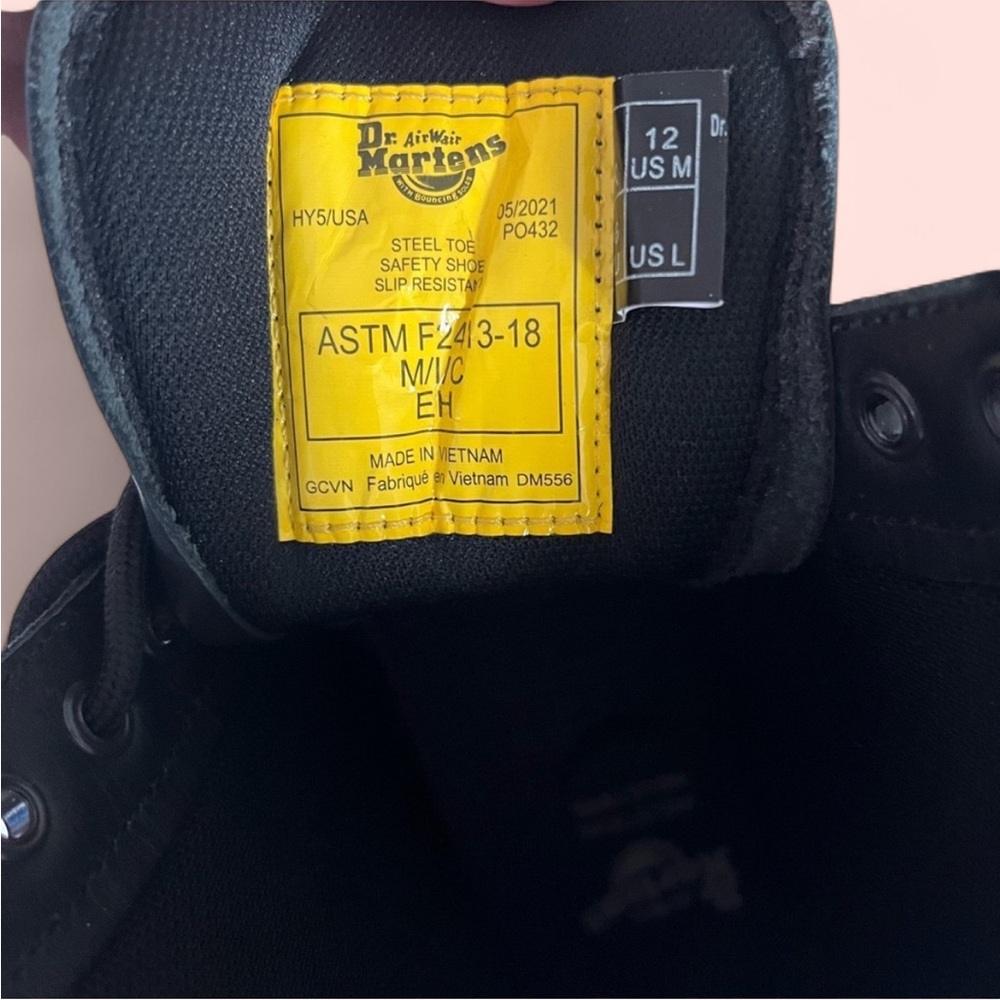 Dr. Martens Black Steel Toe Boots - Picture 2 of 3
